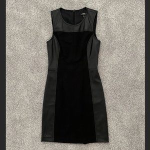 Mexx faux leather panel sheath dress size 32 (XXS)